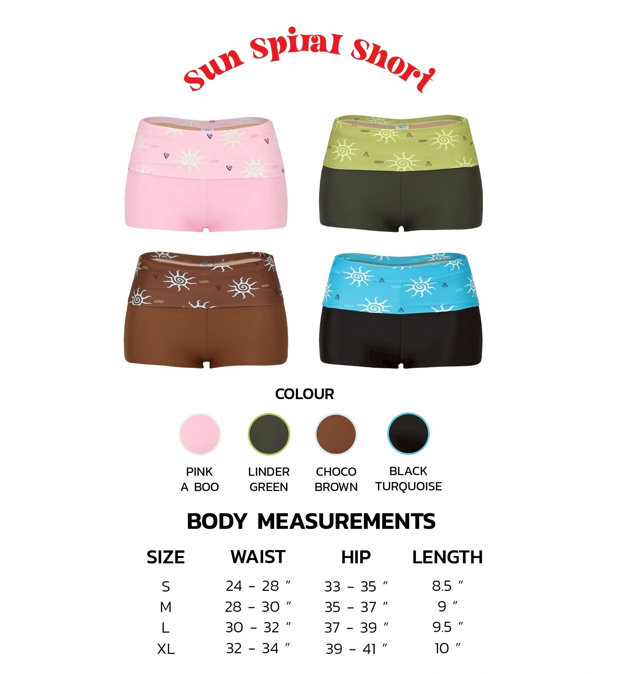 SUN SPIRAL SHORTS
